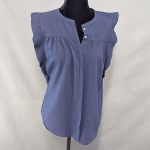 J.Crew Sleeveless Ruffled Top